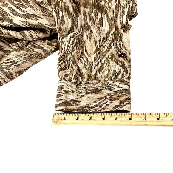 Chicos Jacket Womens 3 US XL Beige Brown Inkat Utility Relaxed Safari Lagenlook - Picture 11 of 16